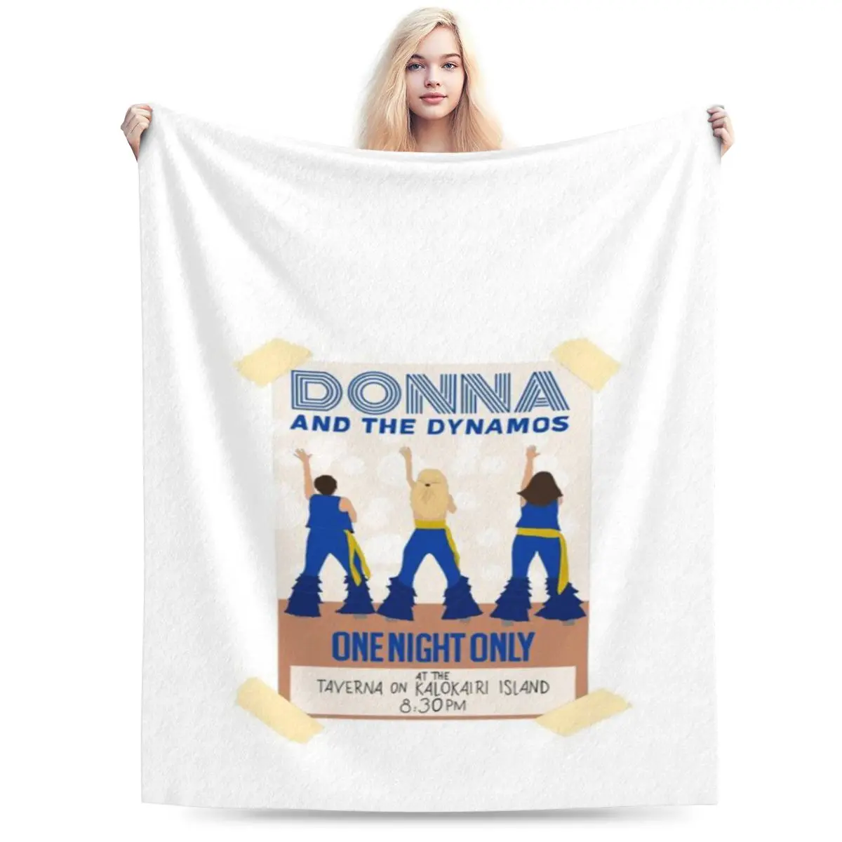 Donna And The Dynamos Mamma Mia Here We Go Again Fiesta suave personalizada Una manta de micropolar ultrasuave