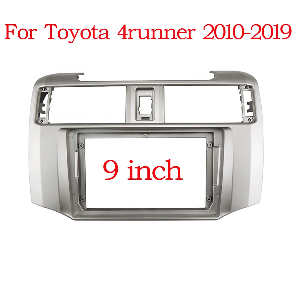 RSNAVI Car Frame Audio Fitting Adaptor Dash Trim Kits Facia Panel 9 inch For Toyota 4runner 2010-2019 Double Din Radio Player 