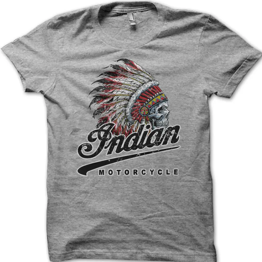 Indian Motorcycle Slogan Women T-shirt Vintage Cartoon Tribal Gesture Head Print Female Shirt New Fashion Holiday Casual Tee