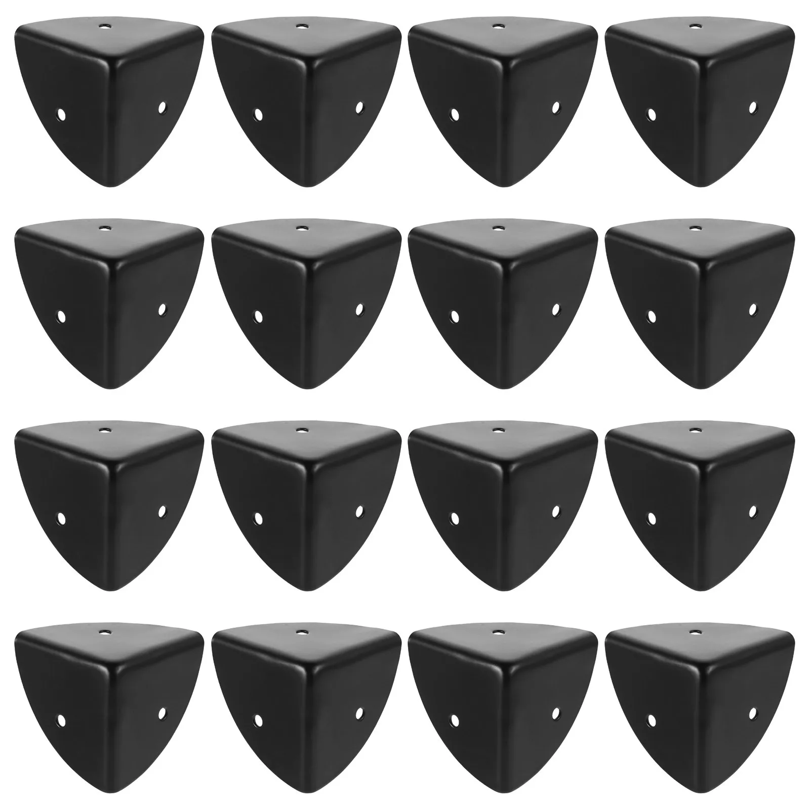 Protectores de esquina de caja de herramientas, protectores de bordes de Metal, accesorios de Hardware negros, esquinas de caja, estuche de maquillaje, protector de borde de gabinete, 16 Uds.