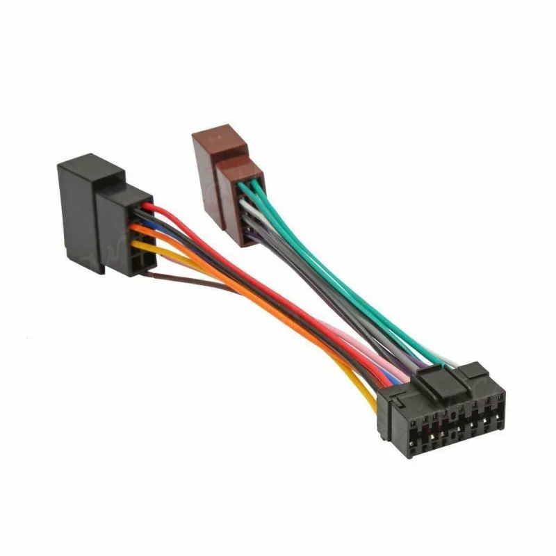 Adaptador de arnés de cables de 1/2 piezas para Kenwood/JVC, Conector de Radio estéreo para coche, 16 Pines, nuevo