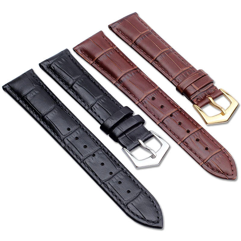Top Genuine Leather Watch Strap For Patek Philippe Genuine Leather Crocodile Pattern Bracelet Men\'s Women Watchband 20mm 22mm