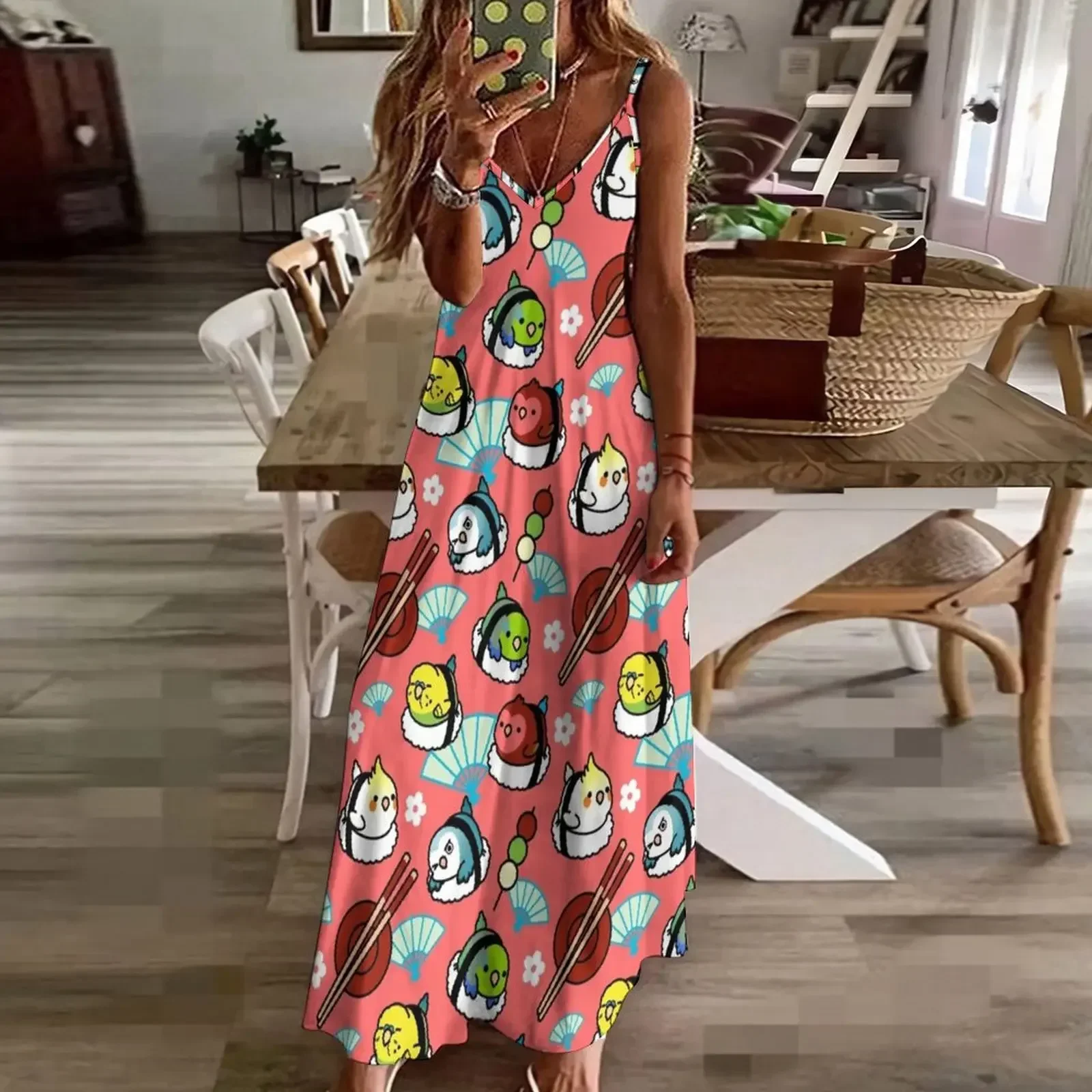 Sushi Time with Cody the Lovebird & Friends Sleeveless Dress women's evening dresses ceremony dresses Evening dresses Dress