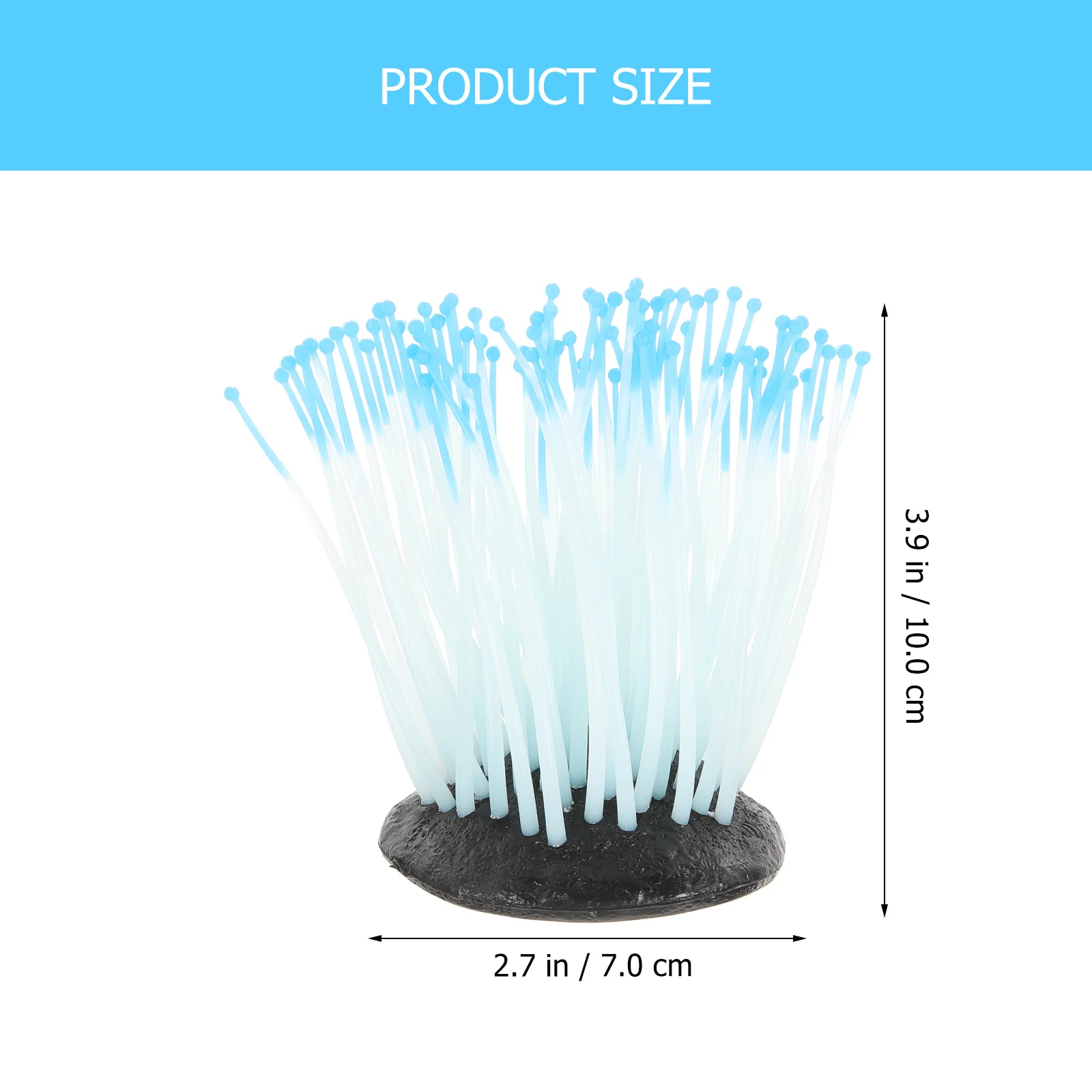 

Luminous Sea Anemone Coral Aquarium Artificial Plant Simulation Landscape Decor Fish Tank Decoration Lifelike Resin Sea Anemone