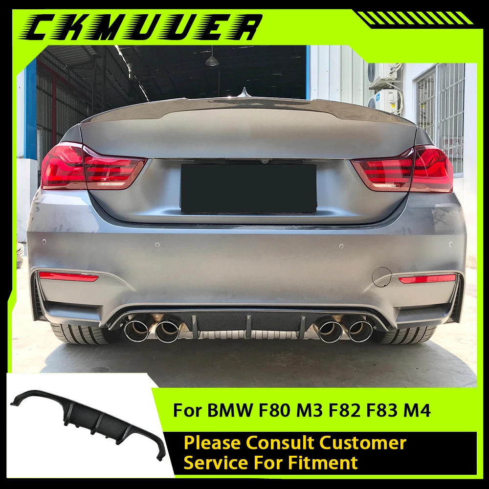 

CKMUUER Задний бампер из сухого углеродного волокна, диффузор для BMW 3 4 серии F80 M3 F82 F83 M4 2014-2019 M Style, диффузор, спойлер