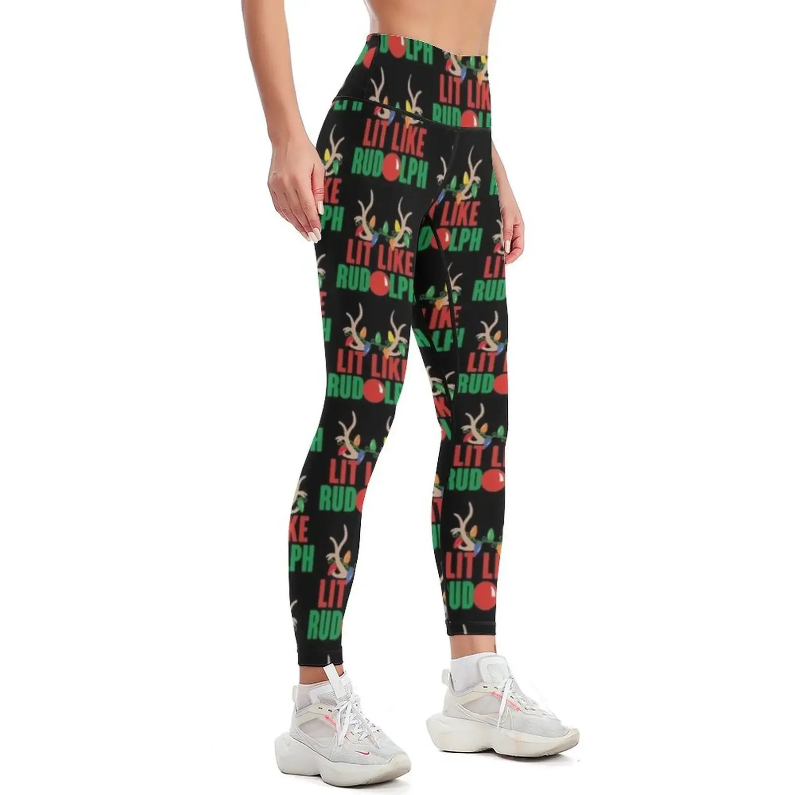 Lit Like Rudolph Leggings for girls workout clothes for joggers for Women's sports pants Womens Leggings