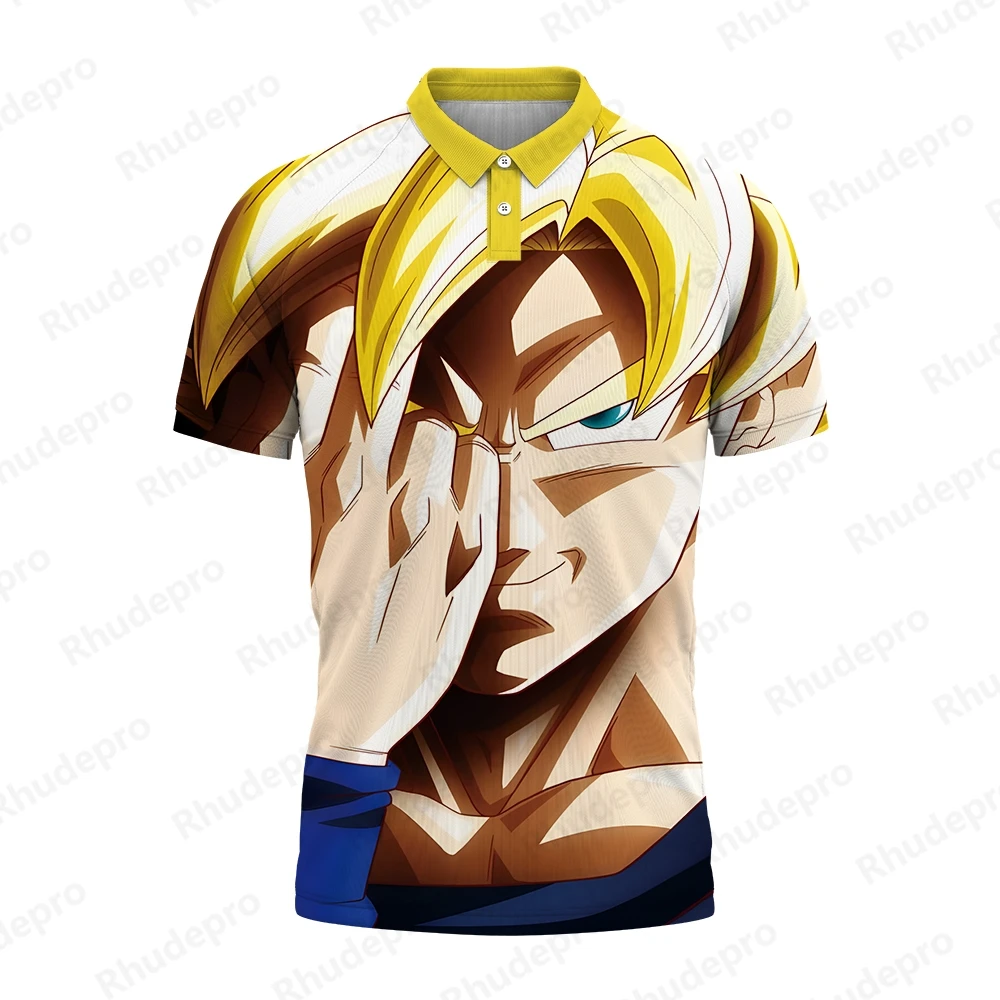 Polo da uomo Anime giapponese Y2k Super Saiya top regalo di moda Vegeta abbigliamento Trend Goku 5XL abbigliamento per bambini Anime nuovo