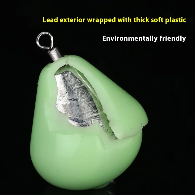 2pcs Luminous Fishing Weights Sinkers 18g-150g Water Drop 360 Degree Rotation Fishing Sinker Bass Fishing Accessories