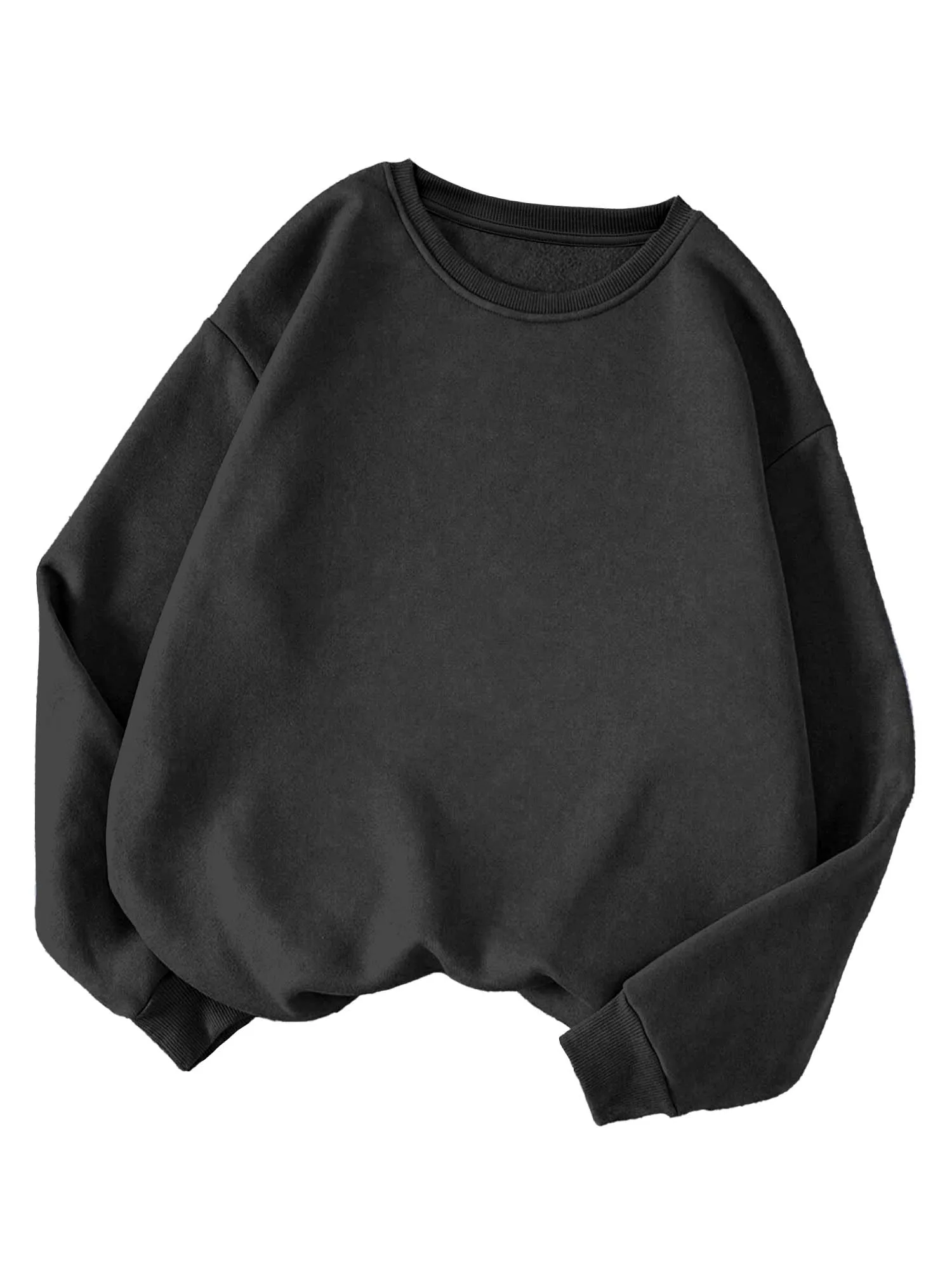 Trendy Light Blue Oversized Sweatshirt for Women Loose Casual Top