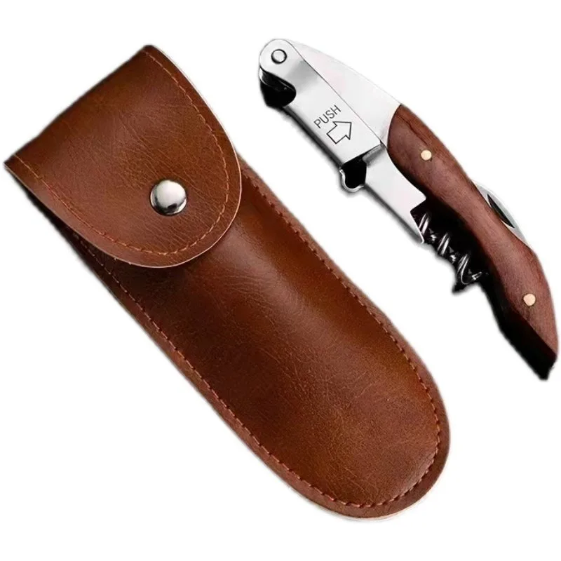 

Wine Corkscrew Multifunction Wooden Handle Stainless Steel Red Wine Bottle Opener Kitchen Accessories Cork Remover Beer Opener