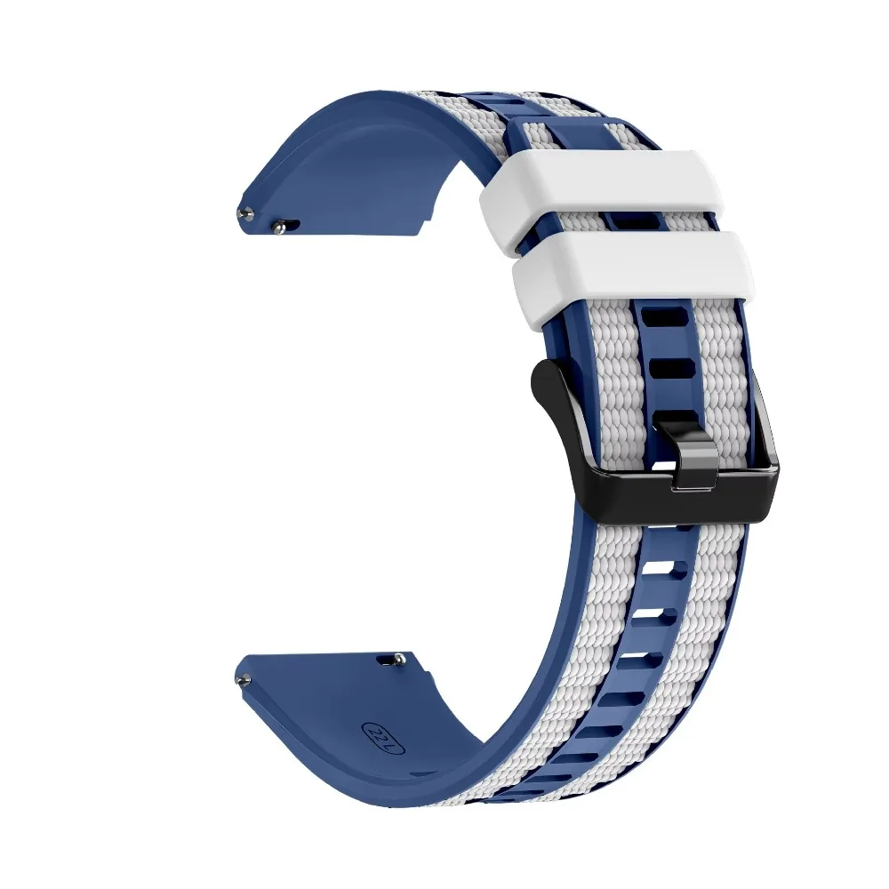22mm Official Silicone Strap For OPPO Watch X3-X2-S/Oneplus Watch Lite-4-3 Two-color Adjustable Bracelet band For Realme Watch 5