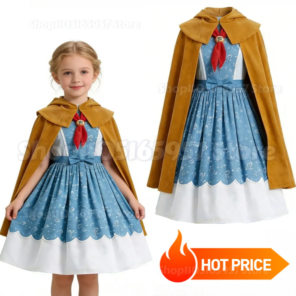

Fantasia Holly Wheeler Cosplay Girls Blue Dress Brown Cloak Suits Monster Things Season 5 Roleplaying Halloween Carnival Outfits
