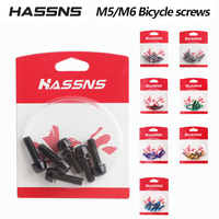 HASSNS Mtb Power Screws M5*18/20MM M6*18MM Bicycle Stem Bolts Mountain Bike Table Bolts Bridge Screws Cycling Stainless Steel