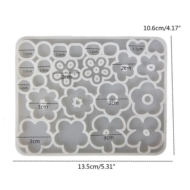 Flower Pendant Silicone Mold Resin Casting Molds for Epoxy Resin UV Resin Pendant Earring Jewelry Keychain Making