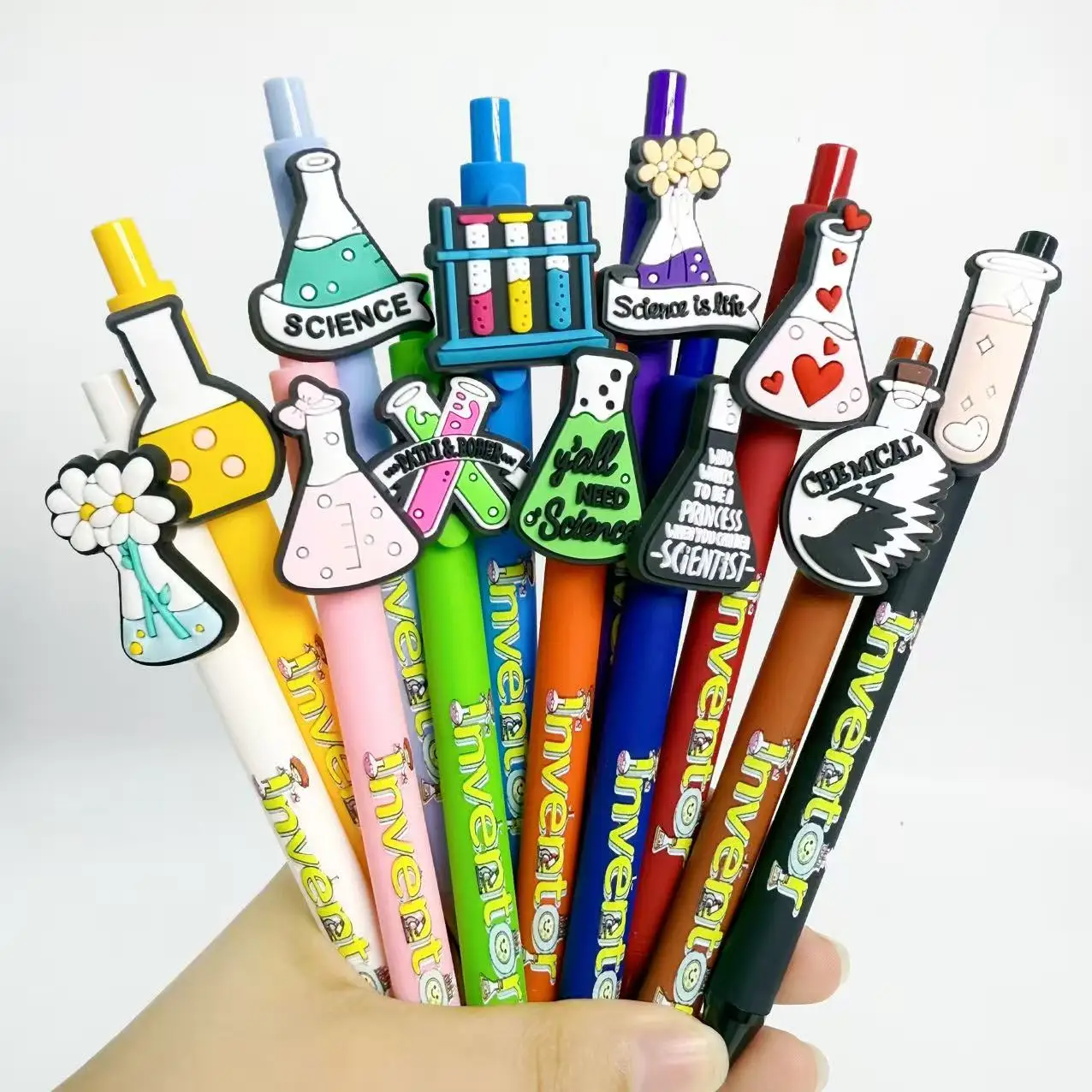 

12pcs/24pcs chemical reagent bottles, surface mount ballpoint pens, chemical labeling, printing ballpoint pens, marking gift pen