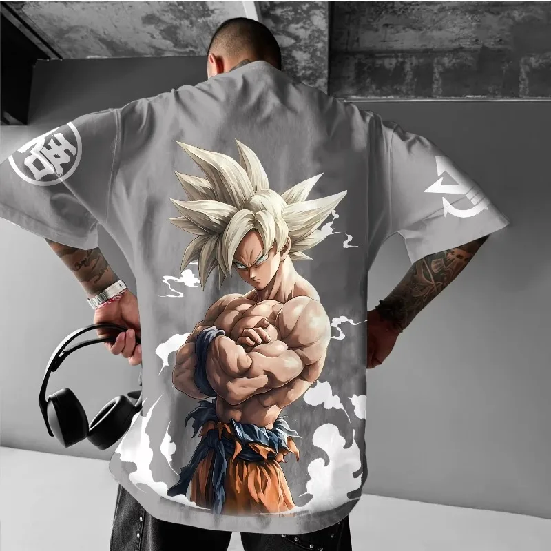 드래곤 볼 애니메이션 조인트 티셔츠 여름 신작 남성 및 여성 하라주쿠 루즈 캐주얼 플러스 사이즈 부모-자식 반팔 탑
