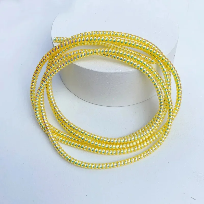 1/2 قطعة 1.6 متر حماة كابل الليزر كابل بيانات حلزوني شاحن الهاتف العالمي الحبل التوقف كم لشاومي سامسونج آيفون #6