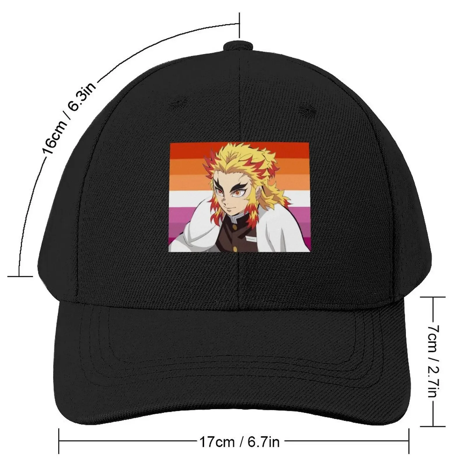 flame pillar lesbian flag sticker Baseball Cap Beach Hat Man For The Sun Ladies Men's