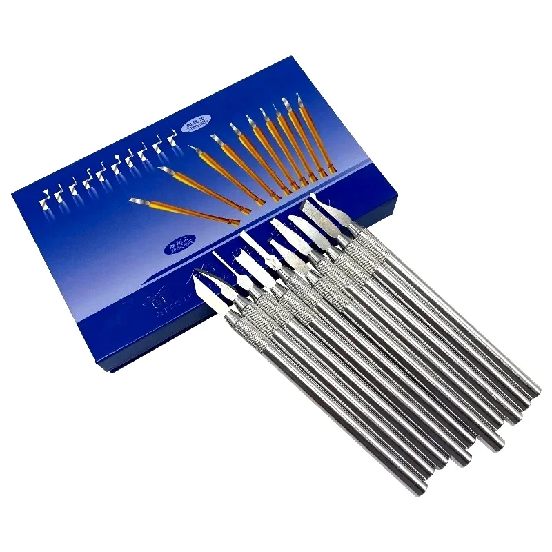 10PCS Multi-Functional Wax Carving Kit With Various Blades For Jewelry Ceramics And Polymer Clay Sculpting