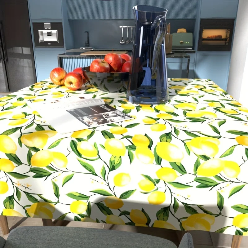 1pc Spring Lemon Fruit Festival Event Household Tablecloth