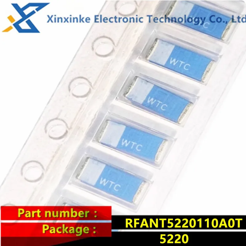 

20PCS RFANT5220110A0T SMD 5220 2.45GHZ Marking：WTC Stacked Bluetooth Antenna