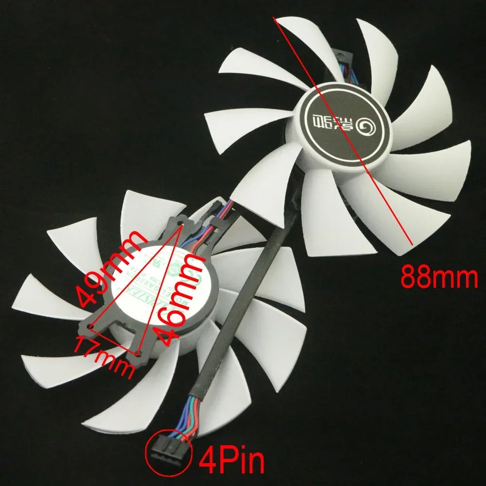 

GA92S2H -PFTA DC12V 0.35A 88mm 4Pin 4Wire For GALAXY RTX2060 GTX1660 1660ti 1660S EX White Graphics Card Cooling Fan