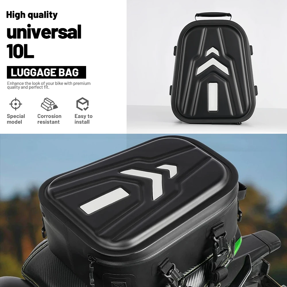 Motorbike Motorcycle Hard Shell Rear Seat Bag Full Waterproof Tail Bag Multifunctional Universal Biker Rider Backpack