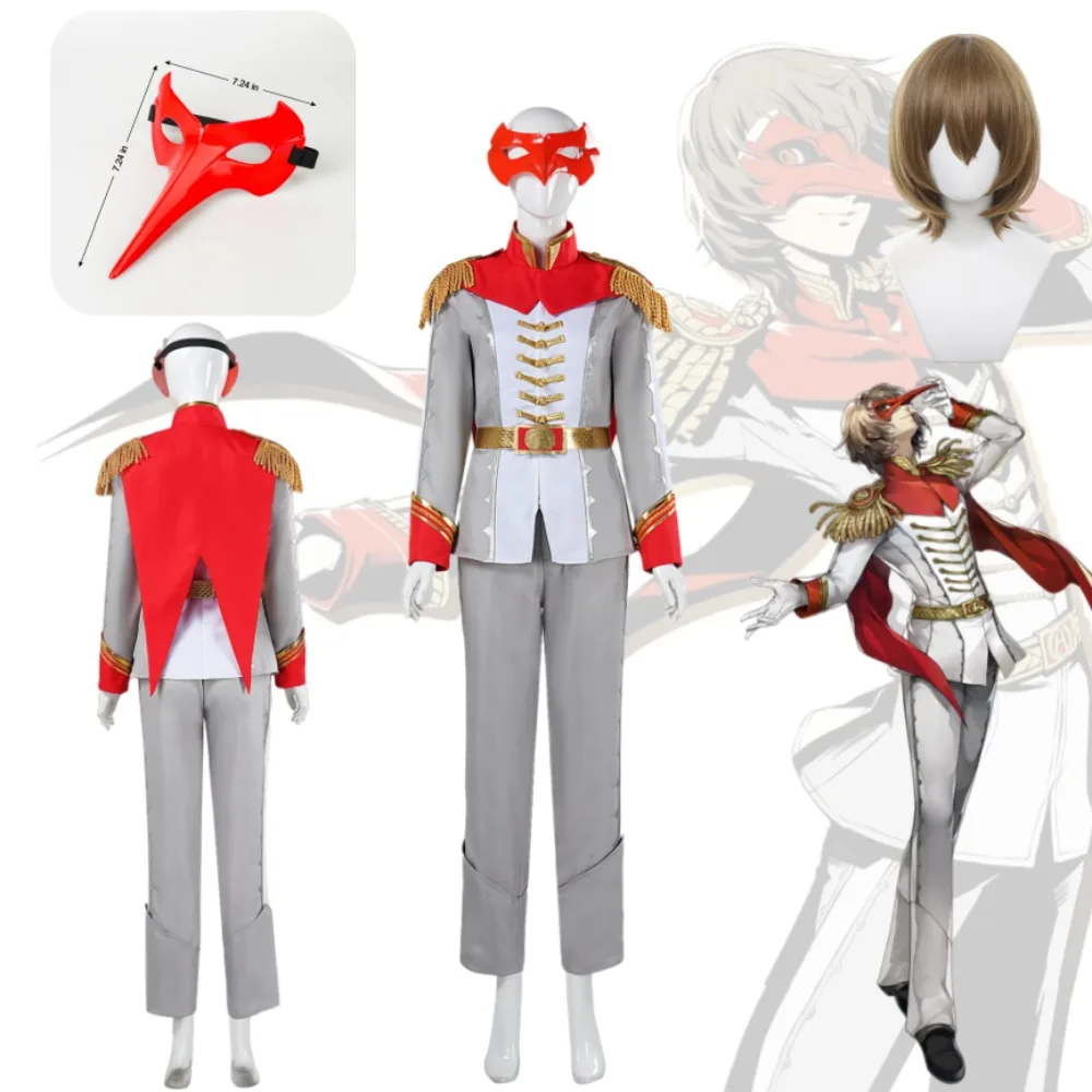 Akechi Goro Cosplay Kostüm Persona 5 Akethi Gorou Kostüm Komplettset Halloween Weihnachten Festival Party Spiel Comic Con Kleidung
