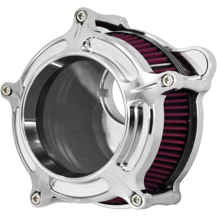 

Air Cleaner Filter Intake Aluminum Fit for Harley Touring Road King Street Glide Softail Sportster XL Dyna Chrome Housing Red E