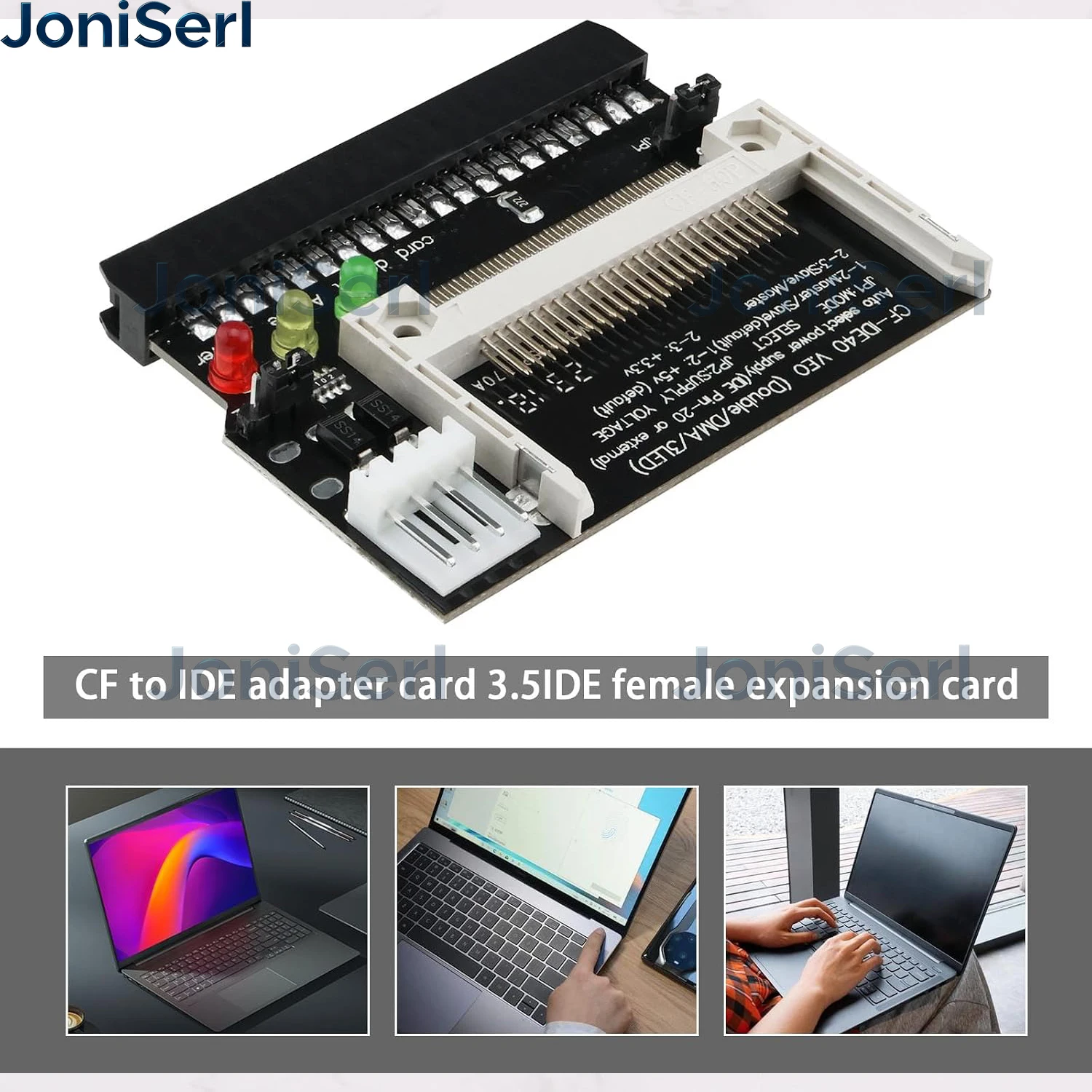 JonISerl Compact Flash CF to 3.5 Female 40 Pin IDE Bootable Adapter Converter Card On-board LED indicator 3.3V 5V Compact Flash