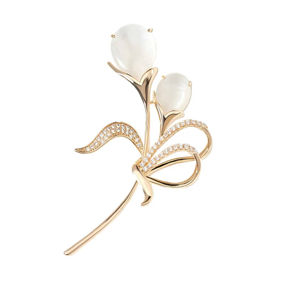 women tulip brooch 2023 new trendy clothing accessories pins