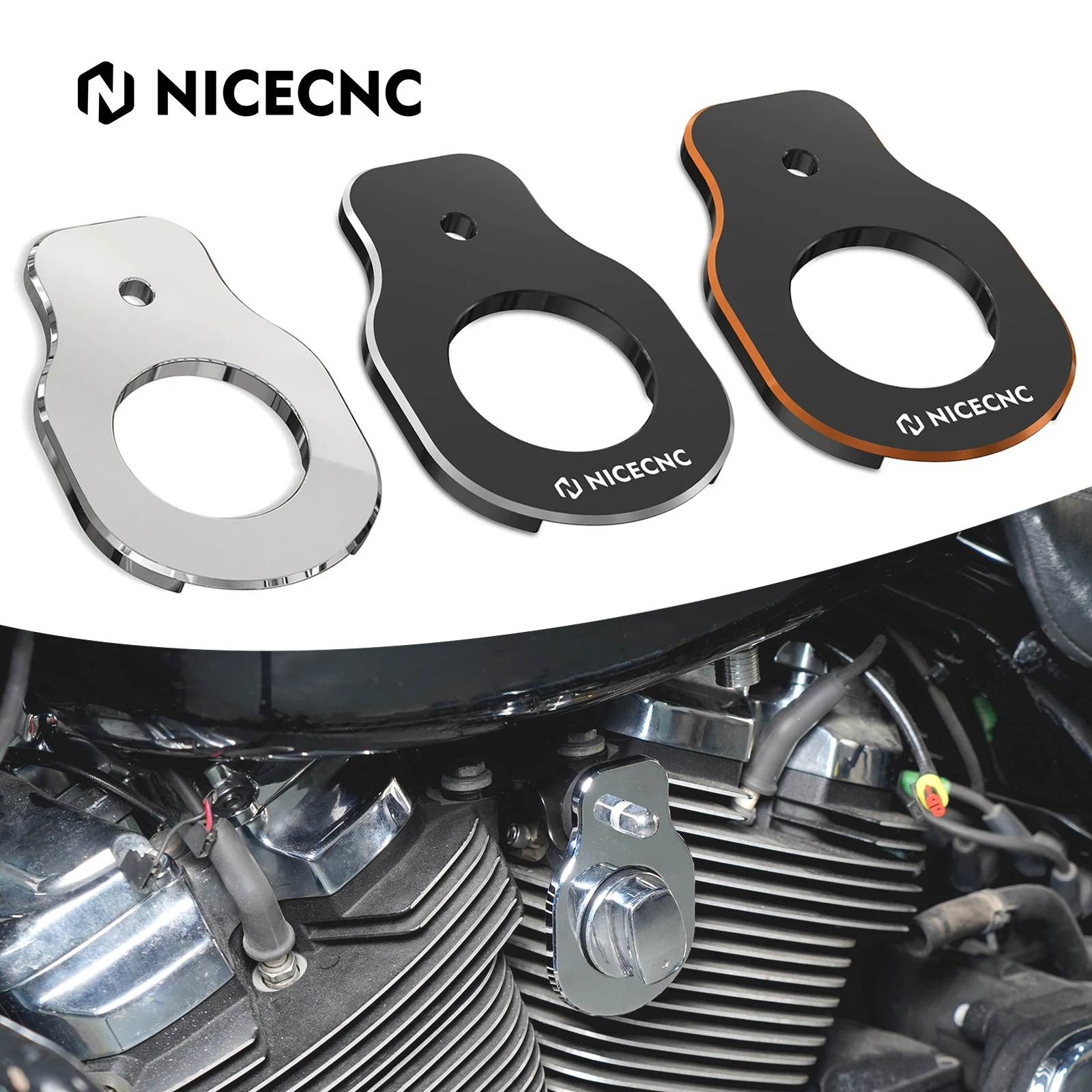 

1x Ignition Relocation Plate for Harley Road King/Special CVO/Street Glide FLHX FLHXS Ultra Limited Electra Glide CVO Limited