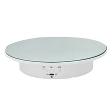 3 snelheden elektrische roterende displaystandaard spiegel 360 graden draaitafel sieradenhouder batterij / USB-voeding voor fotografie-opnamen