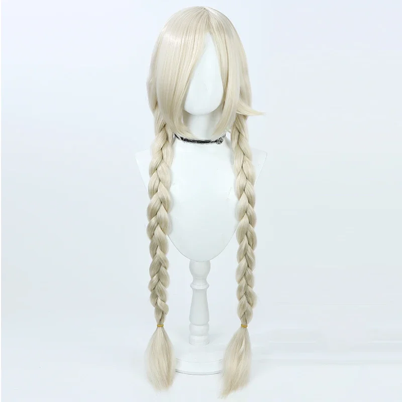 IJN Owari Cosplay Wig Azur Lane Game Beige Long 90cm Heat Resistant Synthetic Hair Halloween Party Role Play Carnival + Wig Cap