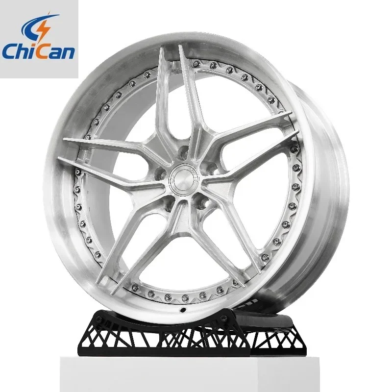 

【2026】Chican Custom Forged Custom Passenger Car Wheel Brush Polish Chrome Racing 2Piece 5x120 Forged Wheels 5x112 5x130 20-22 In