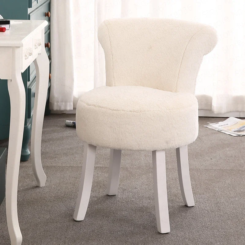 European Dressing Stool Back Makeup Chair Nail Table Bedroom Shoe Bench Makeup Armchair Rocking Chair  Moder Livingroom Chairs