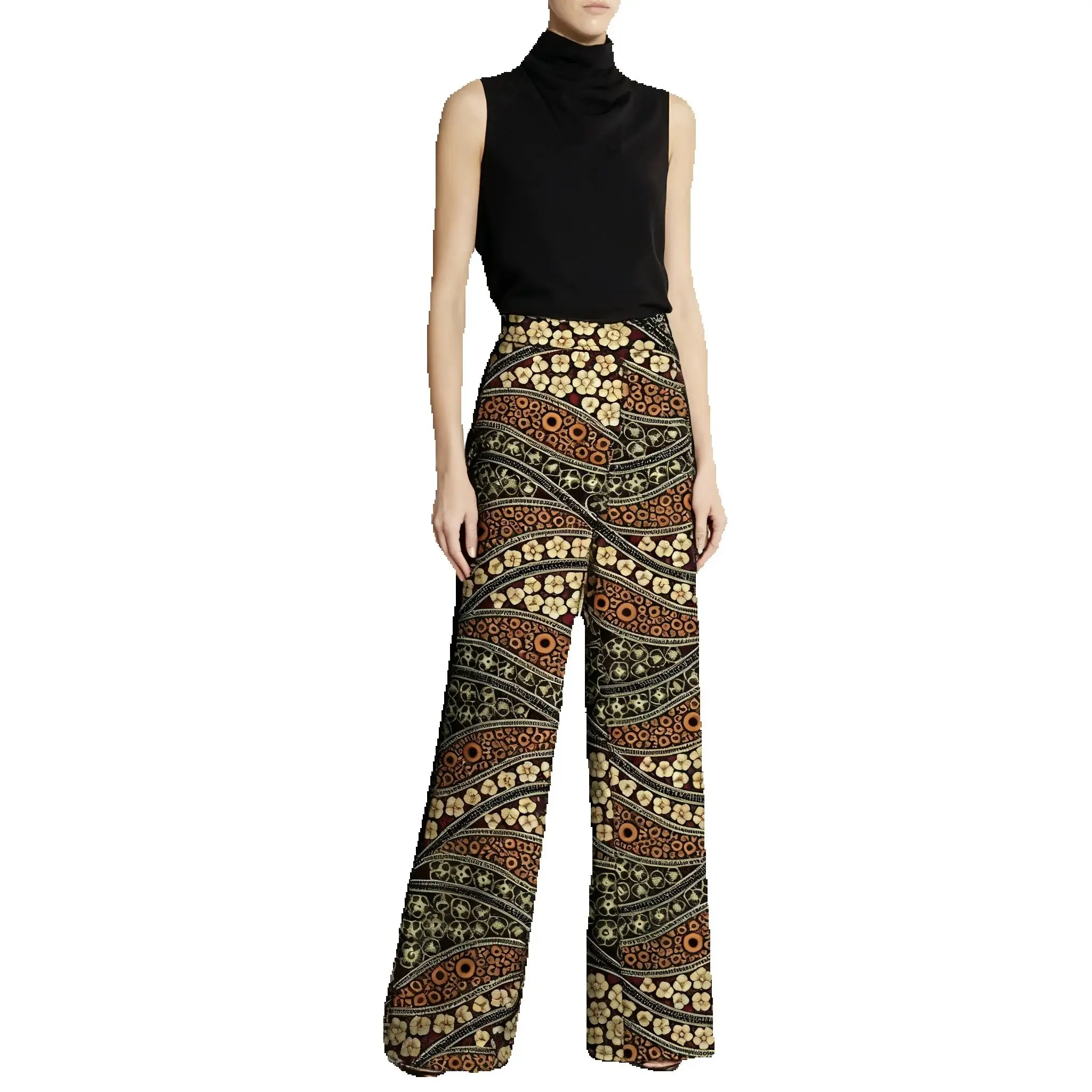 

Африканские модные женские расклешенные брюки с геометрическим принтом, традиционная праздничная одежда на заказ, женские широкие брюки, костюм для выступлений