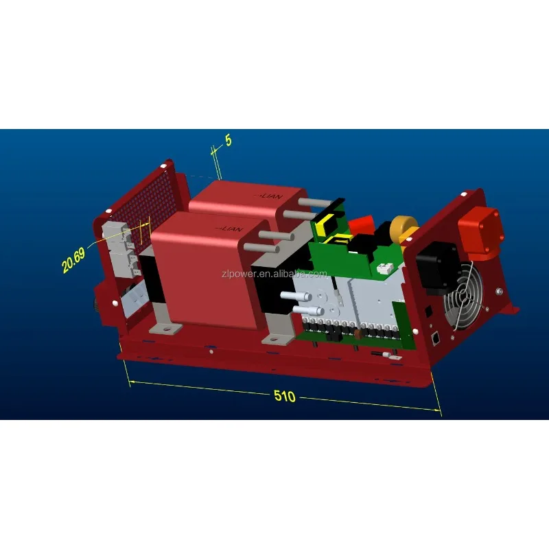 Durable Inverte Dual 1-12KW Low Frequency Pure Sine Wave Split Phase Inverter 50/60Hz 89%-99% Efficiency 2-Year Converter
