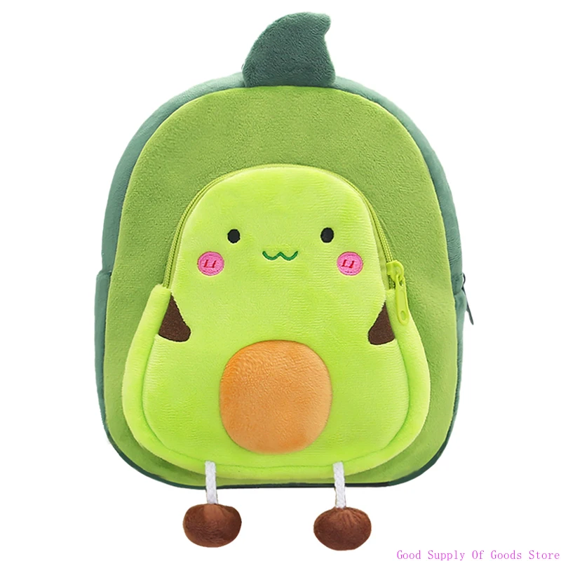 Детская сумка, милый мультяшный рюкзак с фруктами, детский плюшевый рюкзак, повседневный мини-рюкзак для мальчиков и девочек