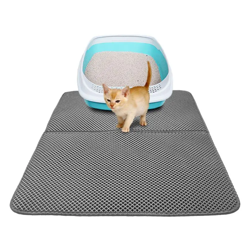 Cat Litter Mat Double Layer Waterproof Urine Proof Trapping Mat Honeycomb Double Layer Trapping Litter Mat Design Rug Carpet