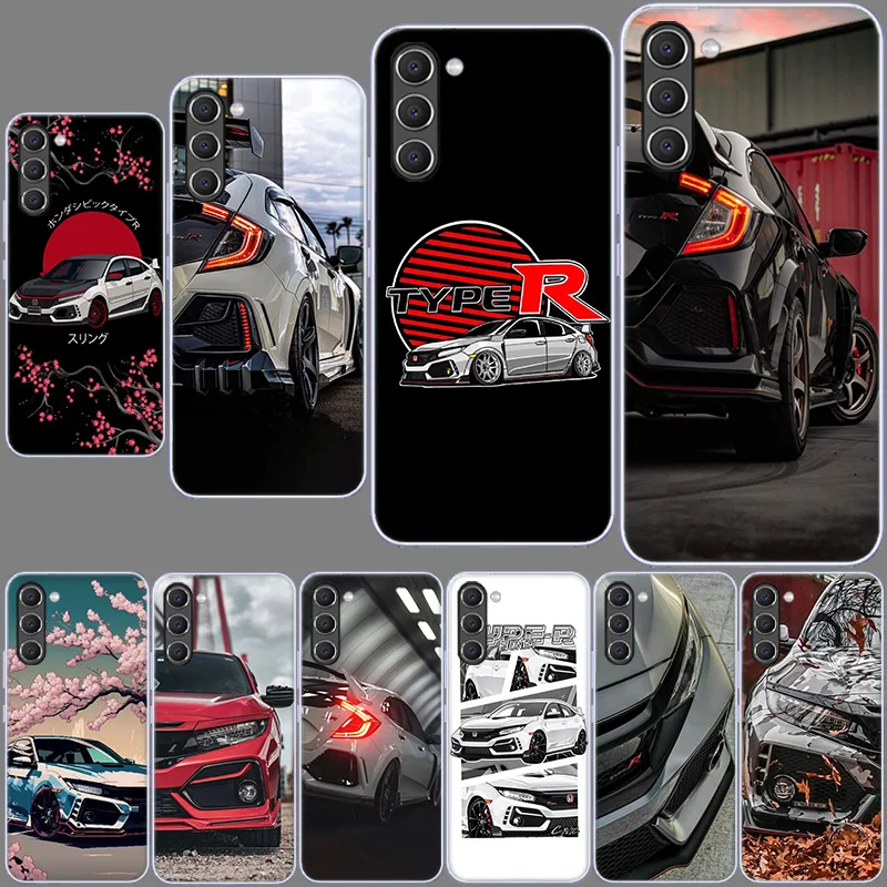 JDM Type R Civic Sport Car Phone Case for Samsung A54 A14 A24 A34 5G Galaxy A02S A03S A04S A12 A22 A32 A52 A72 A13 A23 A33 A53 A