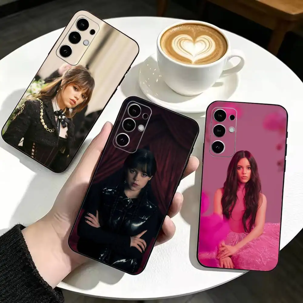 Movie actress Jenna O-Ortega  Anti-drop Soft Silicone Case for Samsung S26 S24 S23 S22 S21 Ultra Plus FE Lite Black