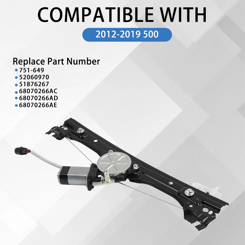 52060970 Window With Motor Regulator Bracket 52060971 Left Right Front Rear Side 2pin Motor For Fiat 751-648 500 2012-2019 Black