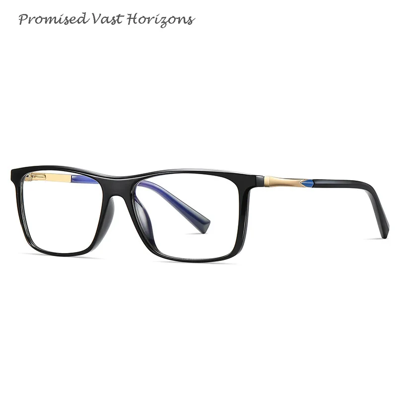 Adulte unisexe Gentleman Business TR90 Transparent classique printemps jambe bleu lumière bloquant lunettes optique-lunetterie cadre Plano lentille