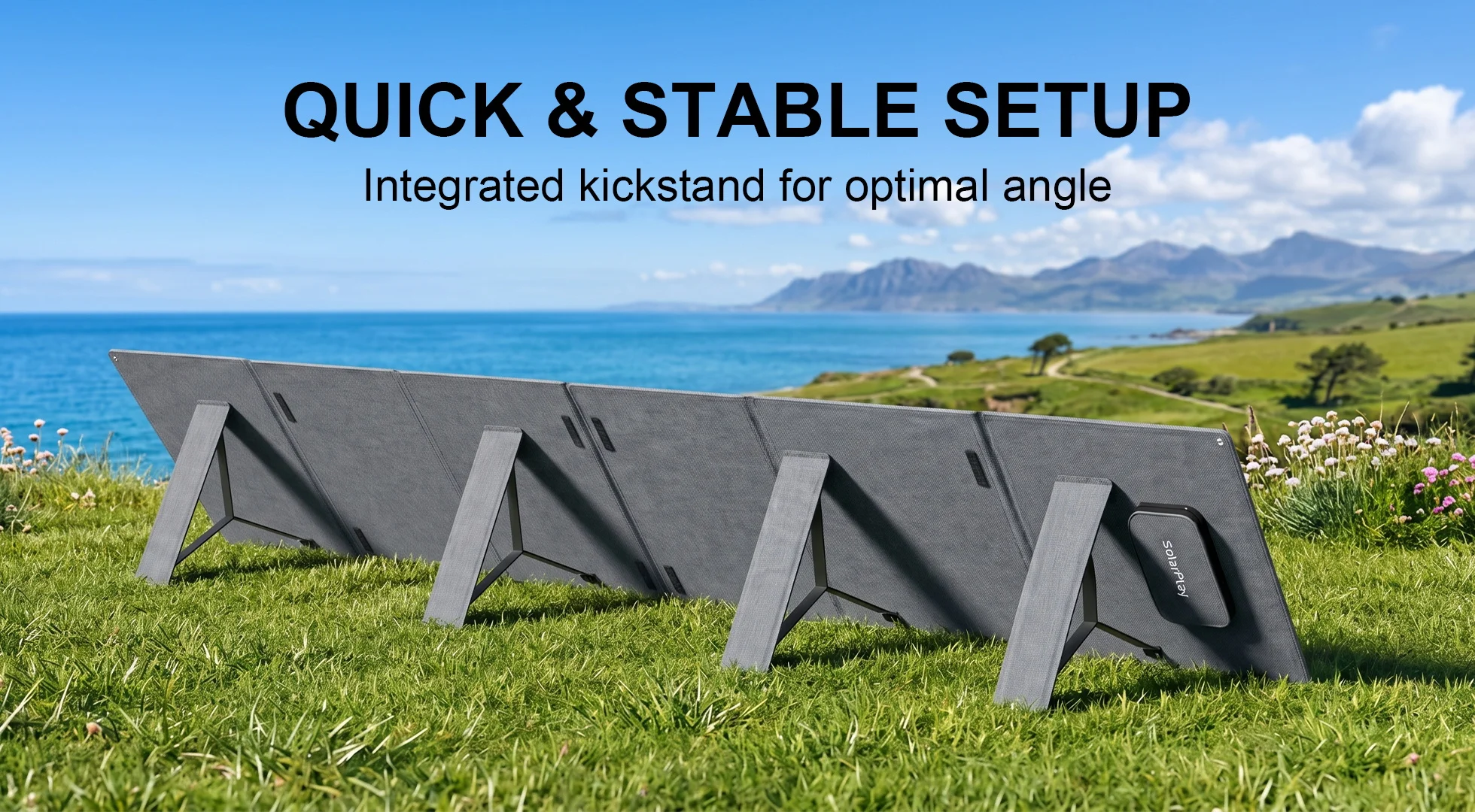 SolarPlay 400W Faltbares Solarpanel, ETFE, leicht, tragbar, IP65 wasserdicht, hocheffizienter Mono-Solarkollektor für Powerstations, Wohnmobile, Camping, Wandern und Laptop-Stromversorgung – Detail 5