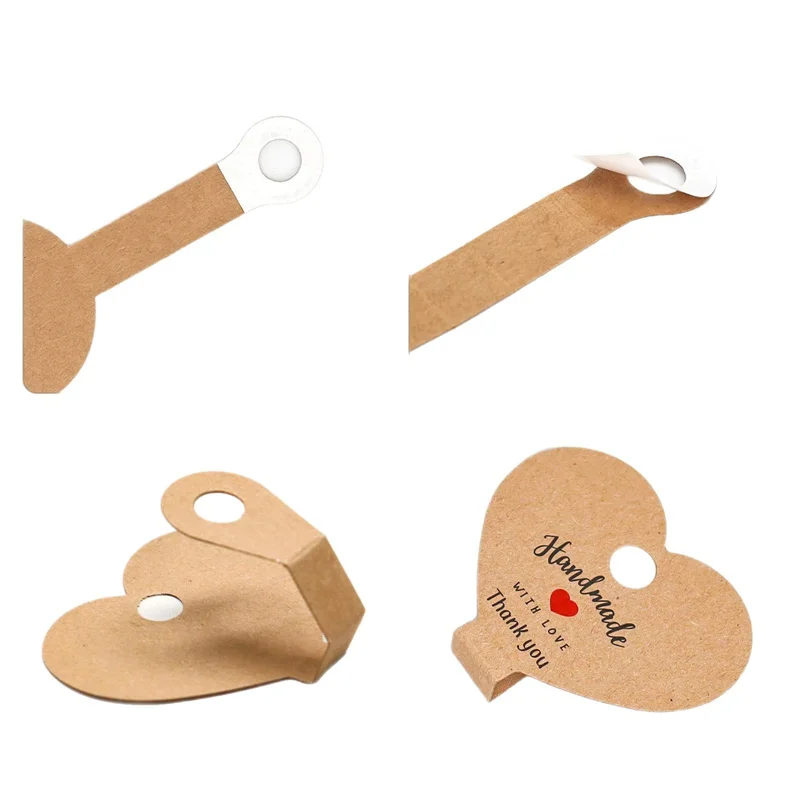 50pcs/lot Self Adhesive Bracelets Cards Display Holders Heart Necklace Cardboard Organizers For Diy Jewelry Packagings Making