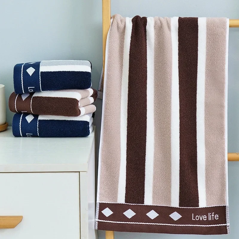 Large Size Cotton Towels for Household Use Soft Absorbent and Lint Resistant Hotel Bathing Adult Men and Women All Cotton Towels