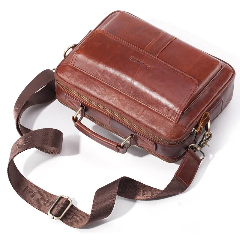 Valigetta Borse a tracolla a tracolla Borsa per laptop in vera pelle da uomo Valigetta da uomo per ufficio Borsa da viaggio