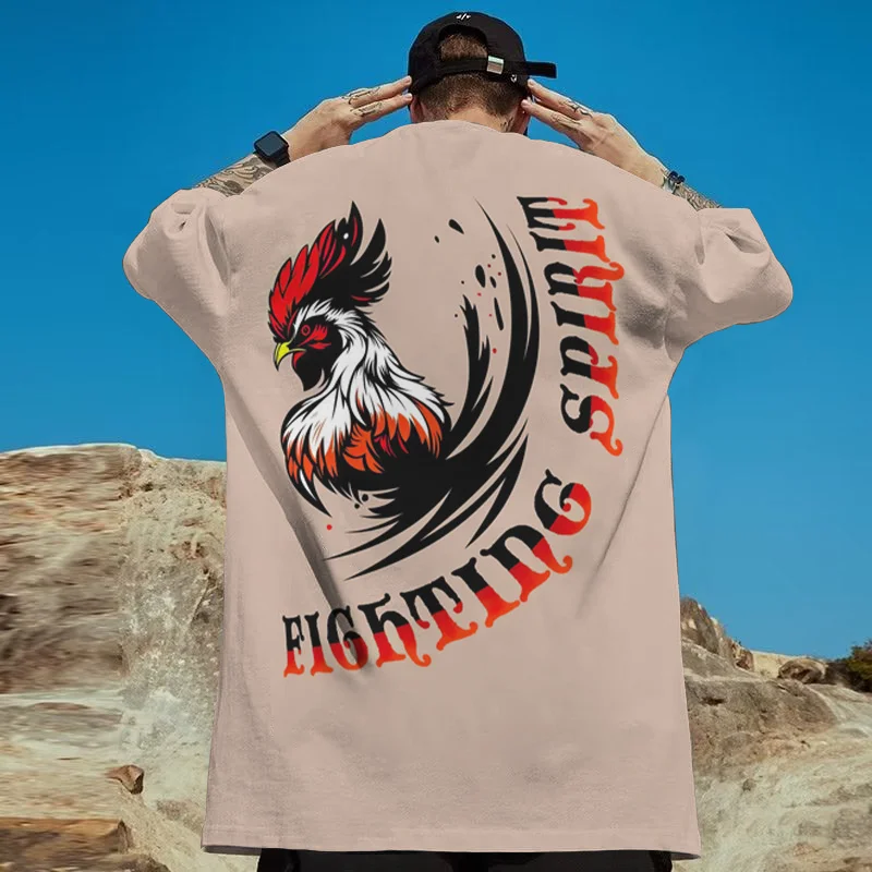 

3d Rooster Printed Men's T-Shirt Summer Quick Dry Oversized Short Sleeve Tee Street Trend Tops Loose Casual T-Shirt For Men 2024