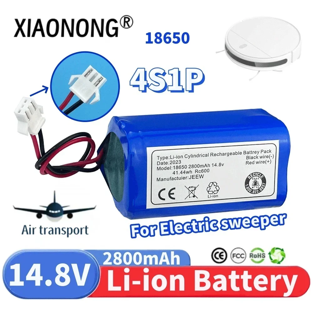 Novo 14.8v 2800mah li-ion bateria de alta qualidade sm 3p plug para airrobo p20 robô aspirador de pó